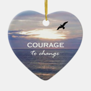 Courage To Change Ceramic Tree Decoration