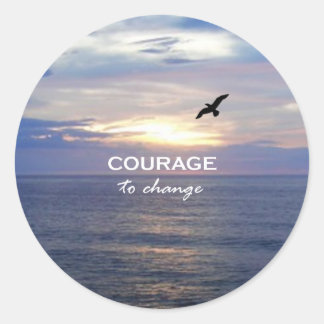 Courage to Change Classic Round Sticker