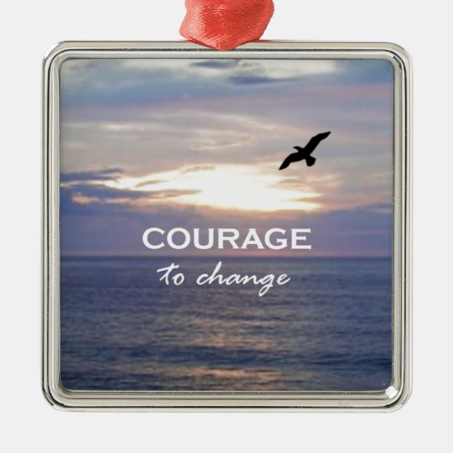 Courage To Change Metal Tree Decoration (Front)