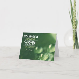 "Courage" Winston Churchill Inspirational Quote Thank You Card