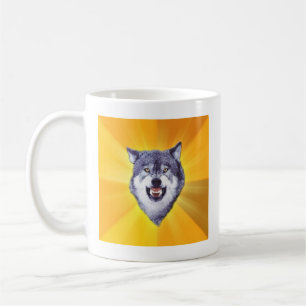 Courage Wolf Advice Animal Meme Coffee Mug