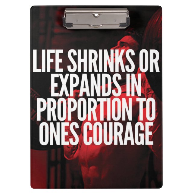 Courage - Workout Motivational Clipboard (Front)