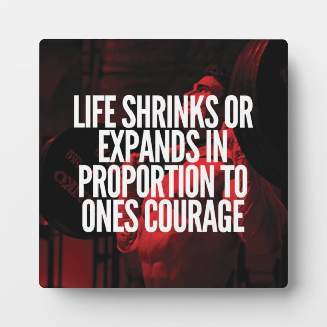 Courage - Workout Motivational Plaque (Front)
