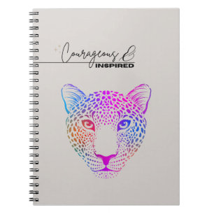 Courageous & Inspired Cosmic Leopard Notebook