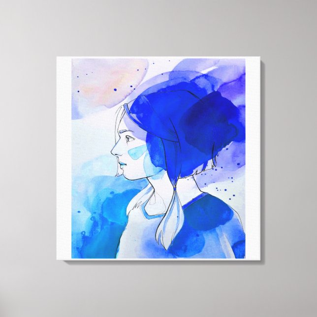 courageous look canvas print (Front)