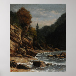 Courbet - Banks Of Lake Geneva 1875 Poster