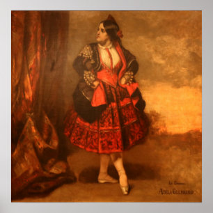 Courbet - La Signora Adela Guerrero Spanish Dancer Poster