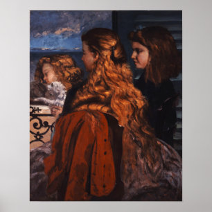 Courbet - Three Young English Women Poster