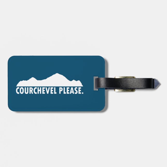 Courchevel France Please Luggage Tag (Back Horizontal)
