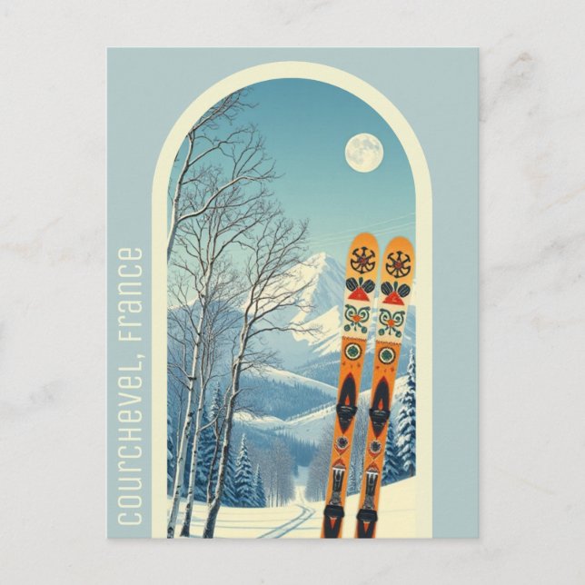 Courchevel France ski holiday Postcard (Front)