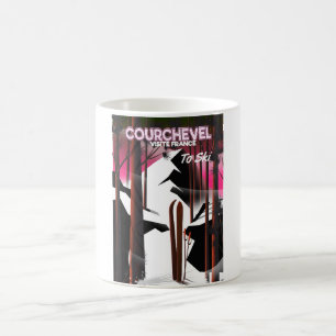 Courchevel, France ski travel poster Coffee Mug