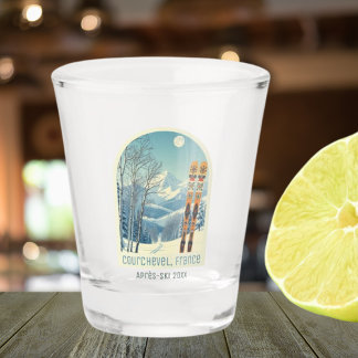 Courchevel France vacation après ski shot glass