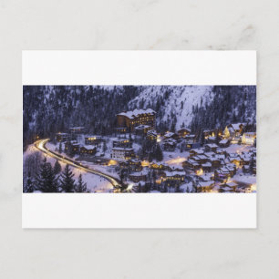 Courchevel Mountain Snow Postcard