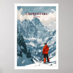 Courchevel Ski Poster 1