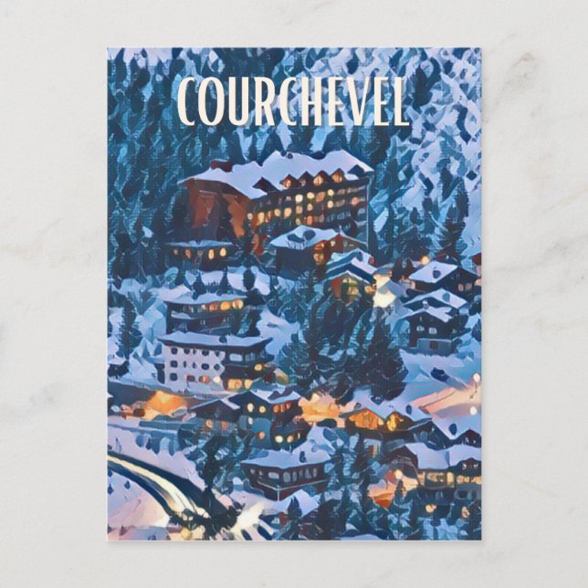 Courchevel Ski Resort Postcard (Front)