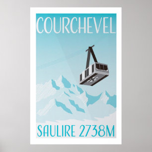 Courchevel Ski Resort Print Poster