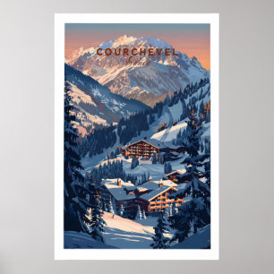Courchevel Travel Poster - France 1