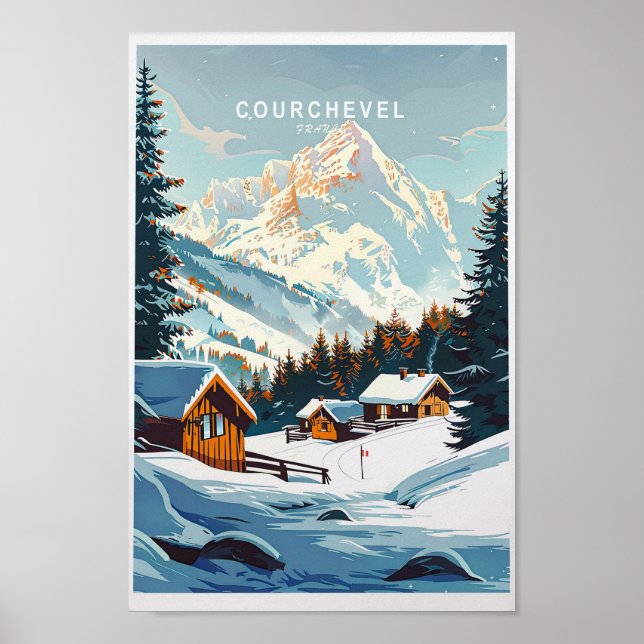 Courchevel Travel Poster France Courchevel Travel (Front)