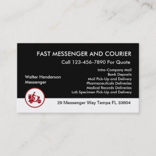 Courier And Delivery Services Business Card