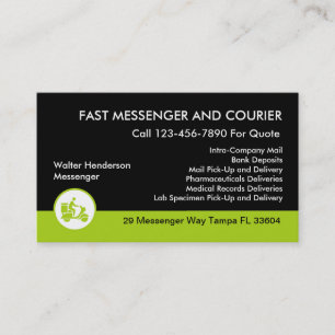 Courier And Messenger Services Business Card