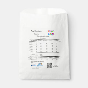 Courier delivery company details add price weight  favour bags