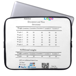 Courier delivery company details add price weight  laptop sleeve