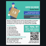 Courier Delivery Guy, Courier Service Advertising Flyer<br><div class="desc">Courier Delivery Guy,  Courier Service Advertising Flyer by The Business Card Store.</div>