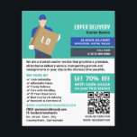 Courier Delivery Guy, Courier Service Advertising Flyer<br><div class="desc">Courier Delivery Guy,  Courier Service Advertising Flyer by The Business Card Store.</div>