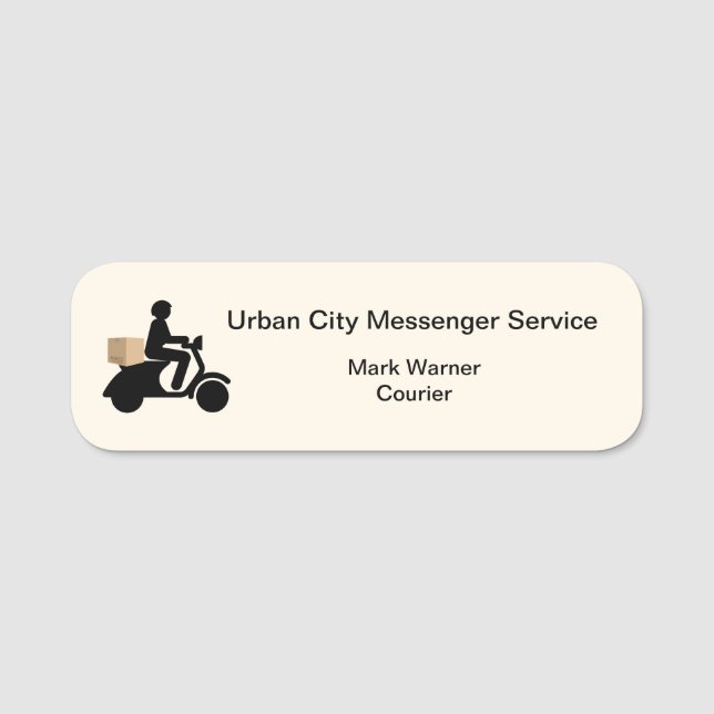 Courier Messenger Service Employee Name Tag (Front)