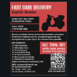 Courier Moped Design, Courier Service Advertising Flyer<br><div class="desc">Courier Moped Design,  Courier Service Advertising Flyer by The Business Card Store.</div>