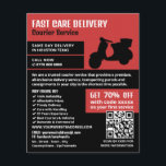 Courier Moped Design, Courier Service Advertising Flyer<br><div class="desc">Courier Moped Design,  Courier Service Advertising Flyer by The Business Card Store.</div>