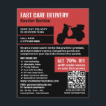 Courier Moped Design, Courier Service Advertising Flyer<br><div class="desc">Courier Moped Design,  Courier Service Advertising Flyer by The Business Card Store.</div>