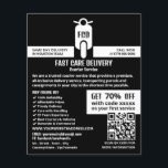 Courier Moped Logo, Courier Service Advertising Flyer<br><div class="desc">Courier Moped Logo,  Courier Service Advertising Flyer by The Business Card Store.</div>
