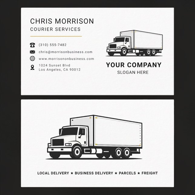 Courier Services Truck  Business Card (Creator Uploaded)