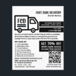 Courier Truck Logo, Courier Service Advertising Flyer<br><div class="desc">Courier Truck Logo,  Courier Service Advertising Flyer by The Business Card Store.</div>