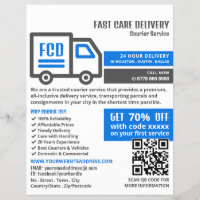 Courier Truck Logo, Courier Service Advertising