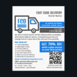 Courier Truck Logo, Courier Service Advertising Flyer<br><div class="desc">Courier Truck Logo,  Courier Service Advertising Flyer by The Business Card Store.</div>