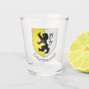 Courmayeur coat of arms, Val d'Aosta Shot Glass