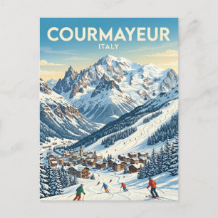 Courmayeur Ski Resort Italy Postcard