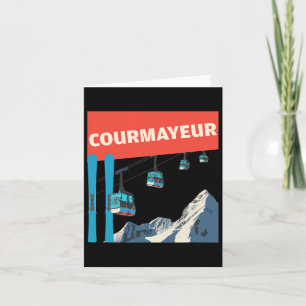 Courmayeur Skiing - Retro Courmayeur Ski Card