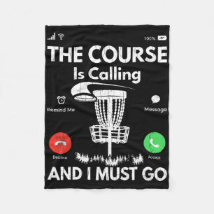 Course Is Calling Funny Disc Golf Player Golfing G Fleece Blanket