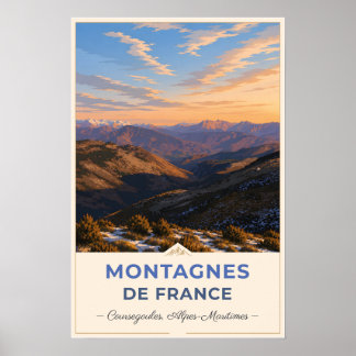 Coursegoules, France – Valley Sunset Poster