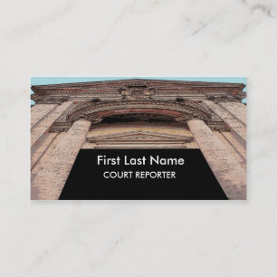 Court building court reporter business cards
