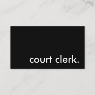 court clerk. business card