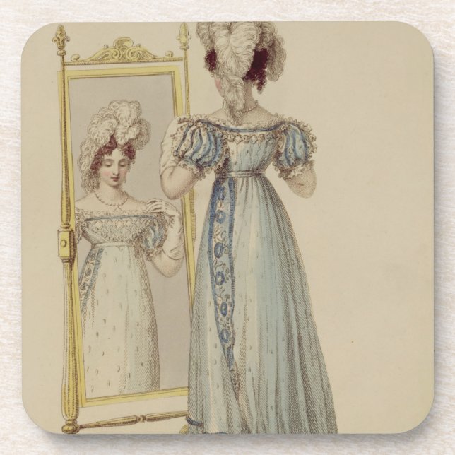 Court dress, fashion plate from Ackermann's Reposi Coaster (Front)