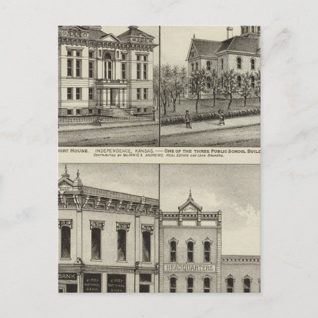 Court House, Kansas Postcard (Front)