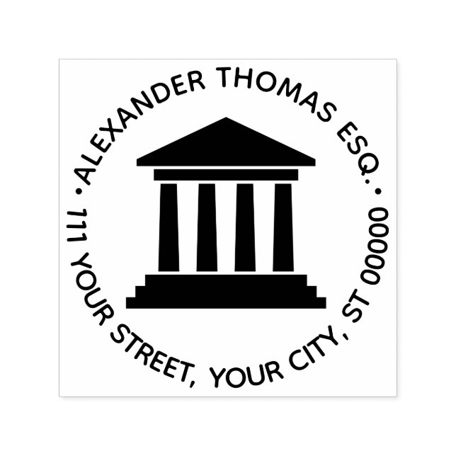 Court House Legal Lawyer Judge NF Name Address Self-inking Stamp (Design)