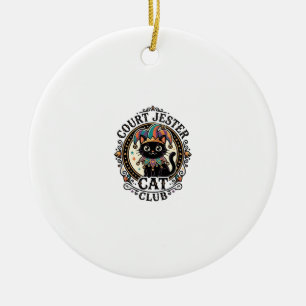 Court Jester Cat Funny Cat Lover Design - Court Je Ceramic Tree Decoration