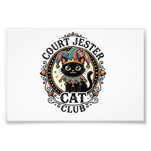Court Jester Cat Funny Cat Lover Design - Court Je Photo Print