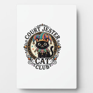 Court Jester Cat Funny Cat Lover Design - Court Je Plaque